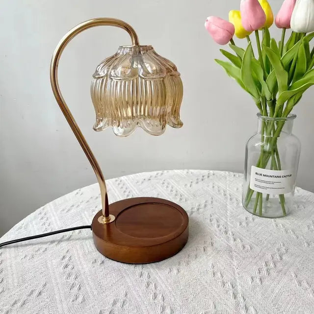 Luminara CrystalGlow – Lampe de table élégante avec un design unique en pierre de verre