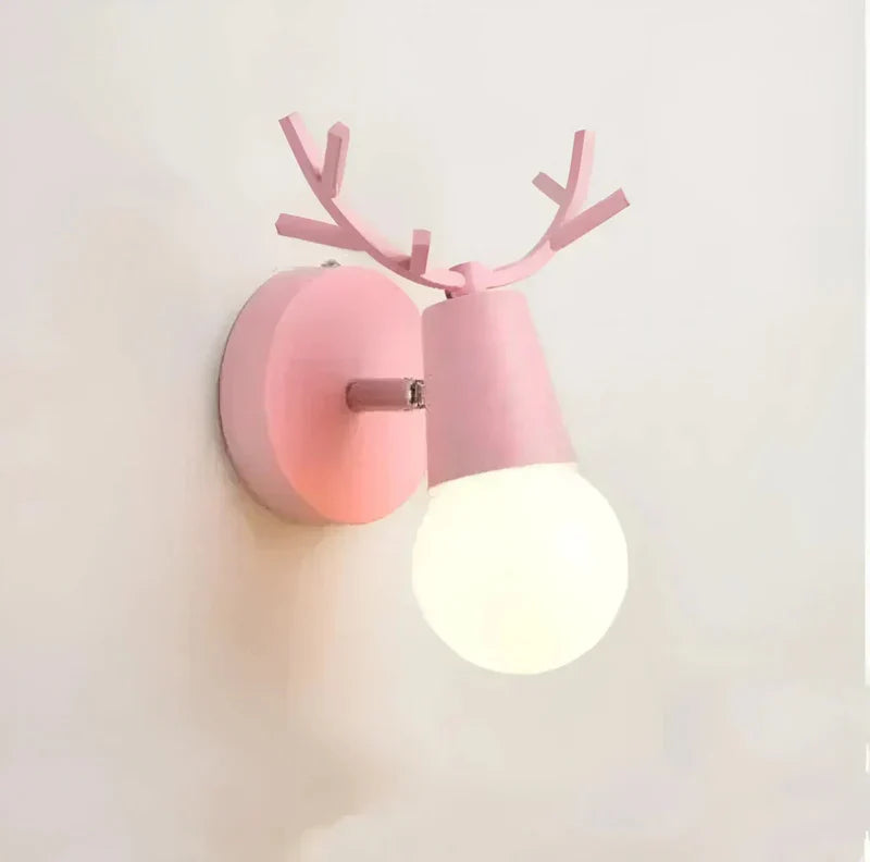 Lampe murale créative en forme de cerf