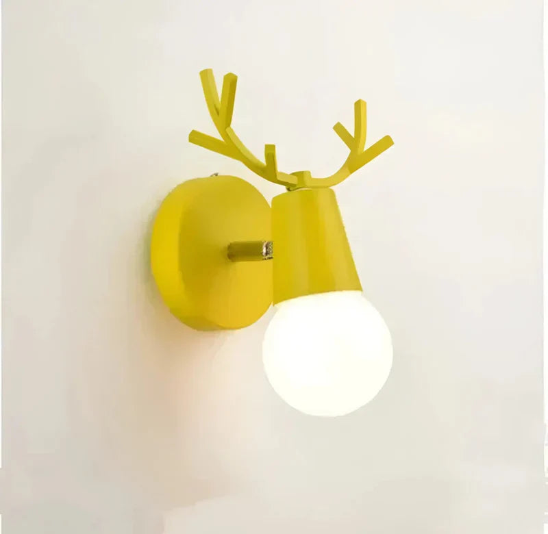 Lampe murale créative en forme de cerf