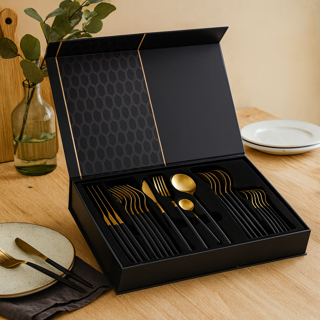 Ardenza | Ensemble de couverts à steak western de 24 pièces