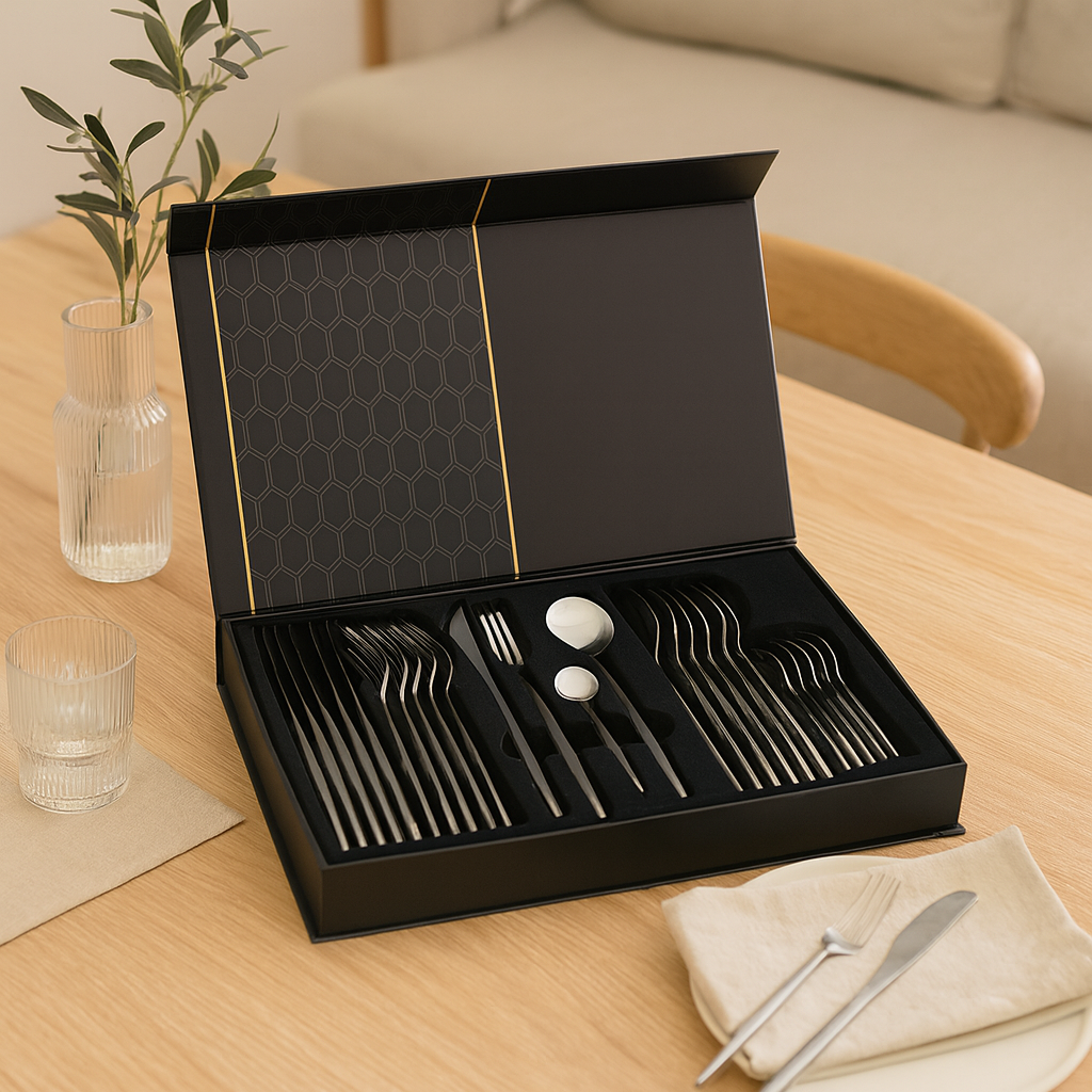 Ardenza | Ensemble de couverts à steak western de 24 pièces