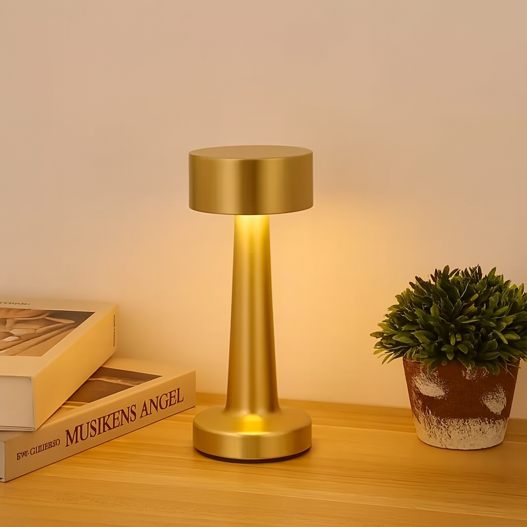 Aurevia | Lampe de Table LED Compacte et Portable en Métal