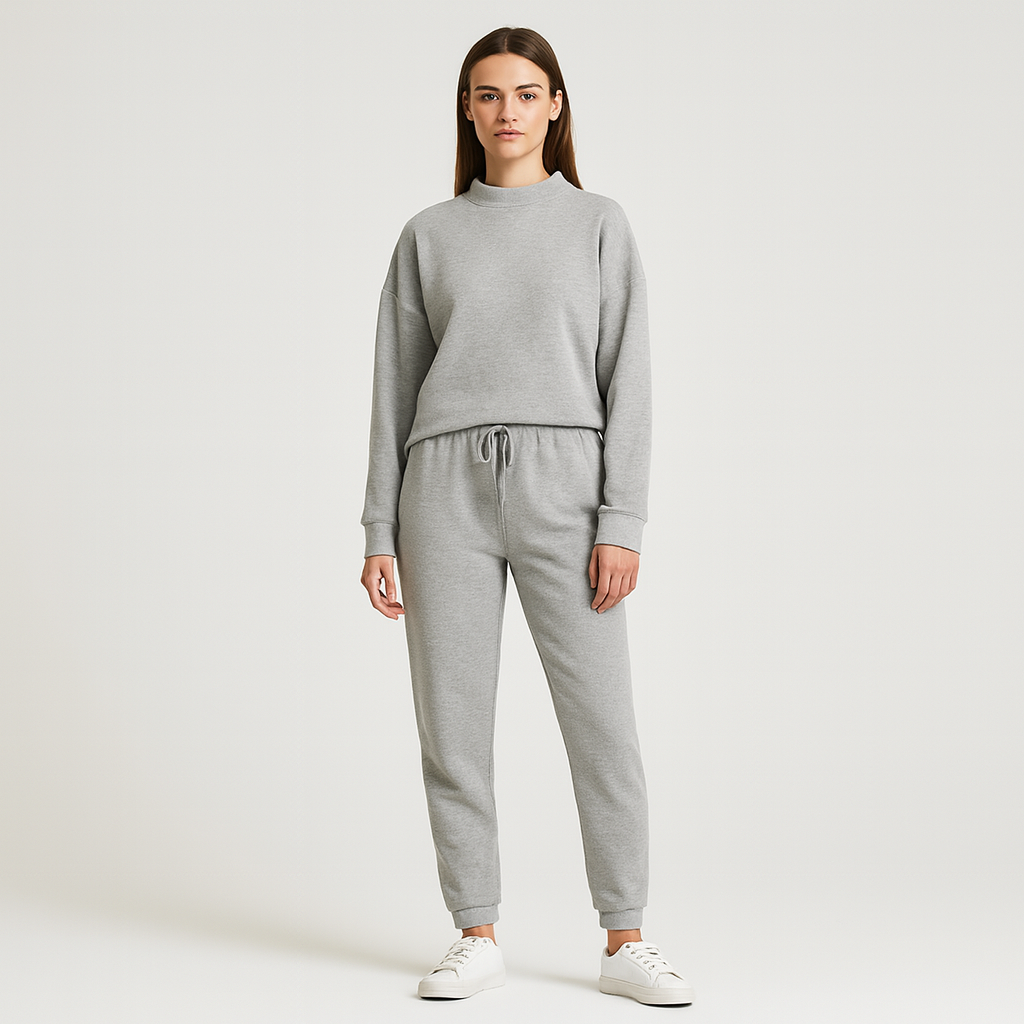 Aveline | Ensemble deux pièces femme : sweat-shirt à col roulé et pantalon