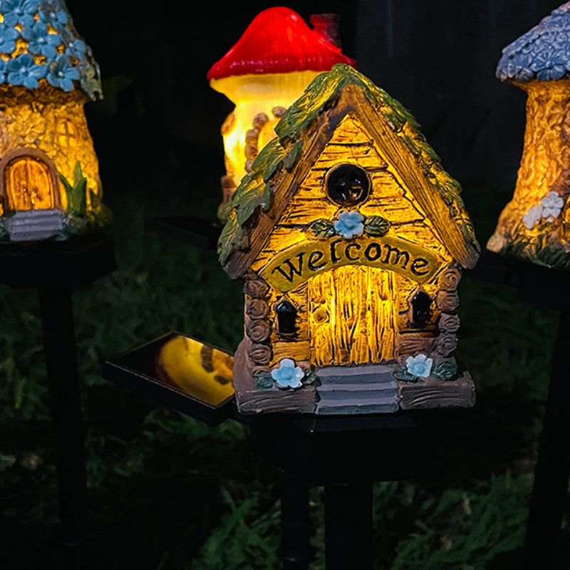 MushroomGlow - éclairage solaire pour le jardin avec projection LED