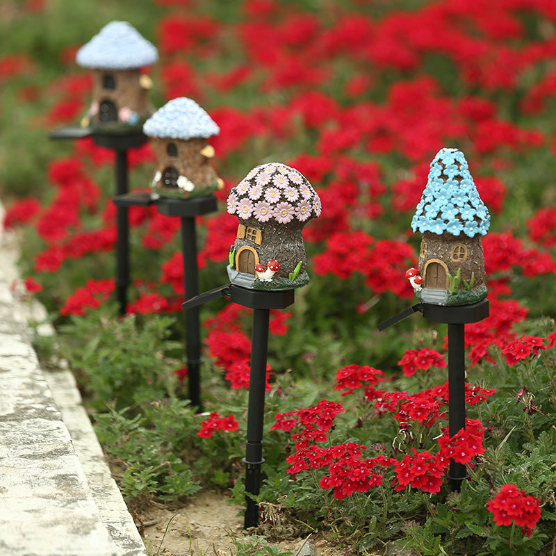 MushroomGlow - éclairage solaire pour le jardin avec projection LED