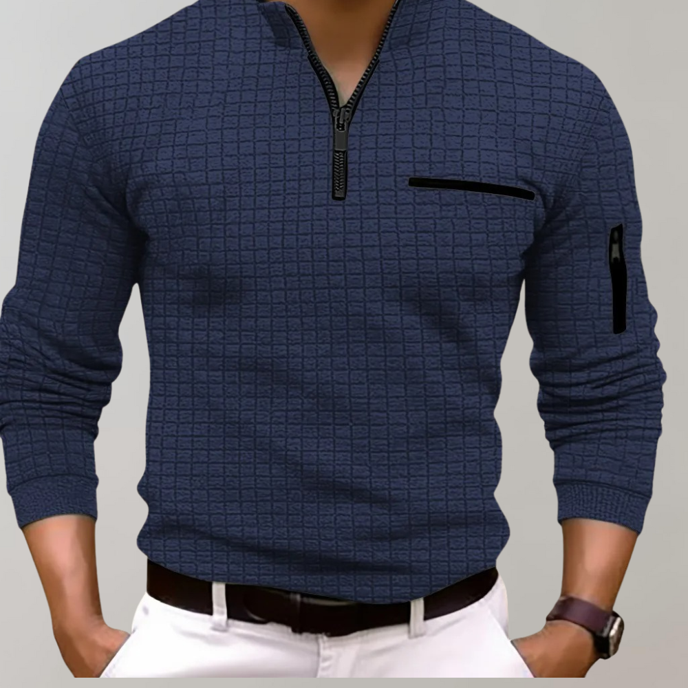 Pull en jersey Kvarte-Zip Noah avec style ajustable