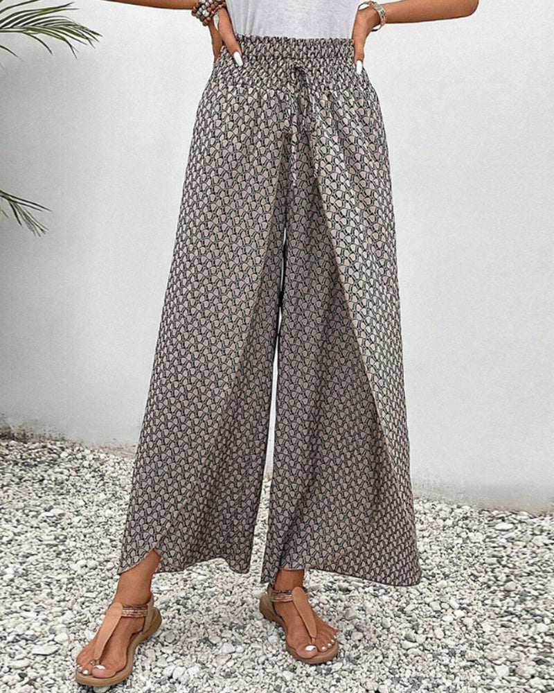 Pantalons larges Maja avec imprimé géométrique