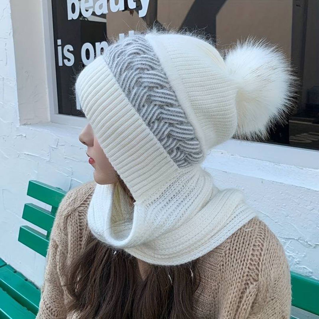 Elsa - Ensemble d'hiver en tricot confortable avec bonnet et écharpe