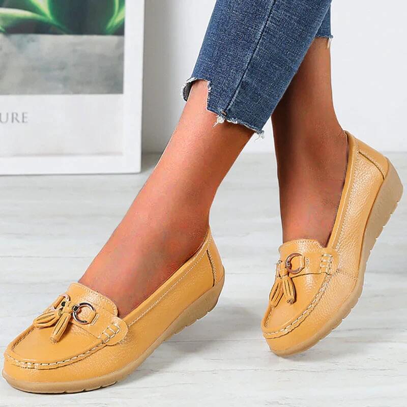 Jezebel - Mocassins plats à pampilles souples pour un look chic et sans effort au quotidien