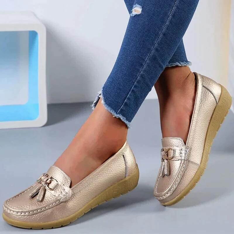 Jezebel - Mocassins plats à pampilles souples pour un look chic et sans effort au quotidien