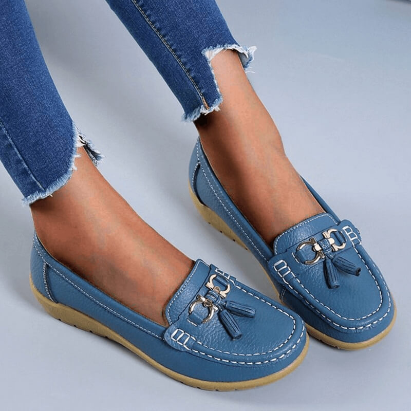 Jezebel - Mocassins plats à pampilles souples pour un look chic et sans effort au quotidien