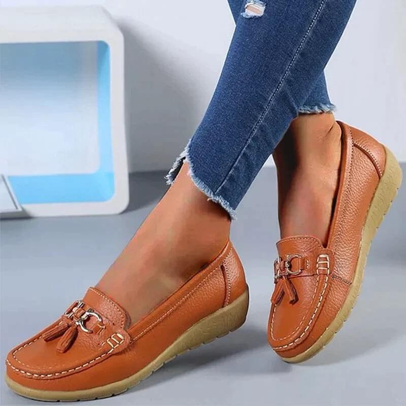 Jezebel - Mocassins plats à pampilles souples pour un look chic et sans effort au quotidien
