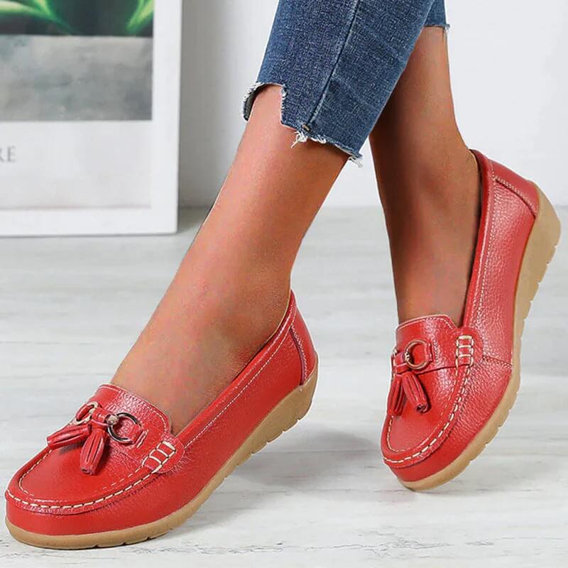 Jezebel - Mocassins plats à pampilles souples pour un look chic et sans effort au quotidien