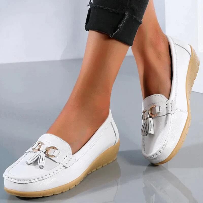 Jezebel - Mocassins plats à pampilles souples pour un look chic et sans effort au quotidien