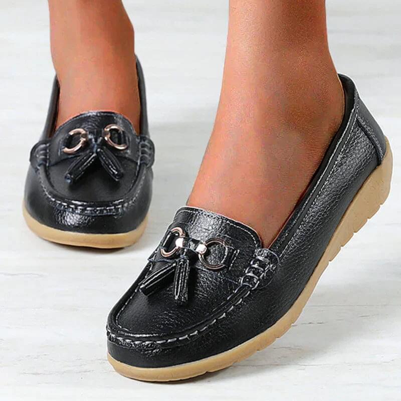 Jezebel - Mocassins plats à pampilles souples pour un look chic et sans effort au quotidien
