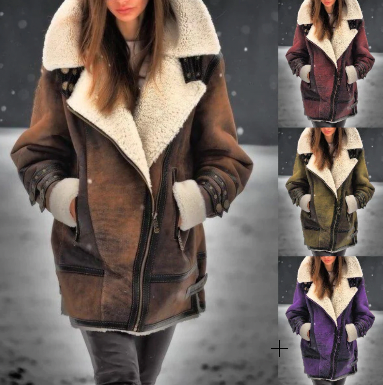 Elina - Veste réversible en polaire avec fermeture éclair
