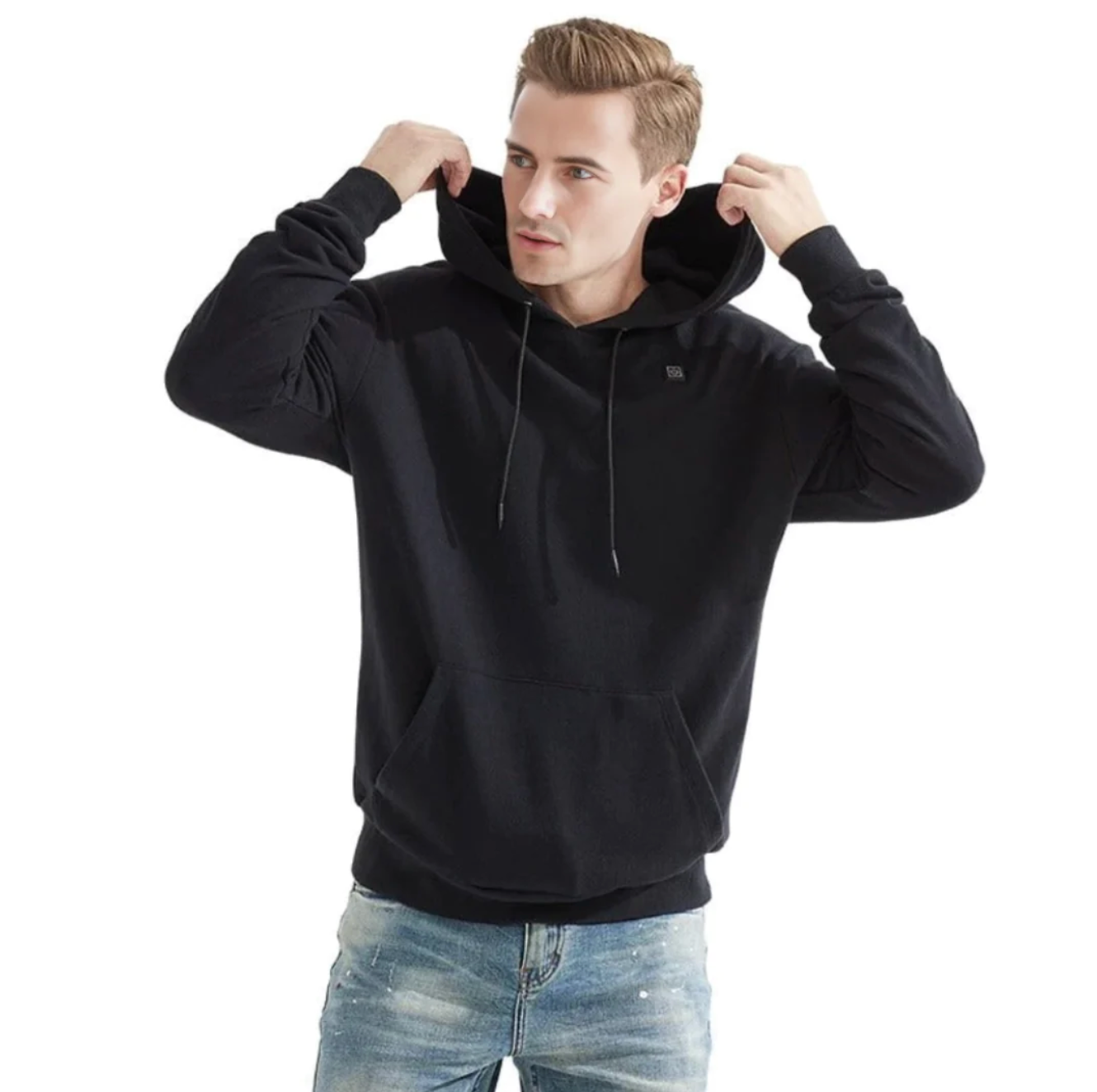 Mikkel - Sweat à capuche décontracté chauffant avec poches