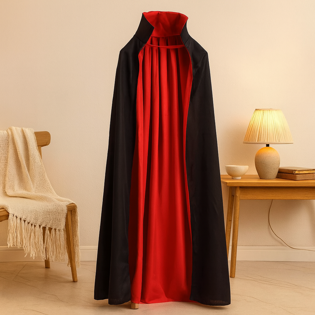 Cape Vampire BloodMoon – Cape d'Halloween noir et rouge