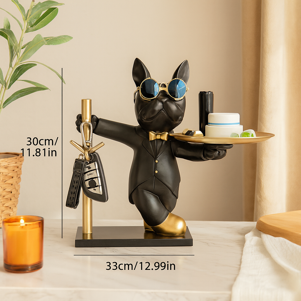Bulvoro | Sculpture contemporaine en forme de bouledogue pour le stockage