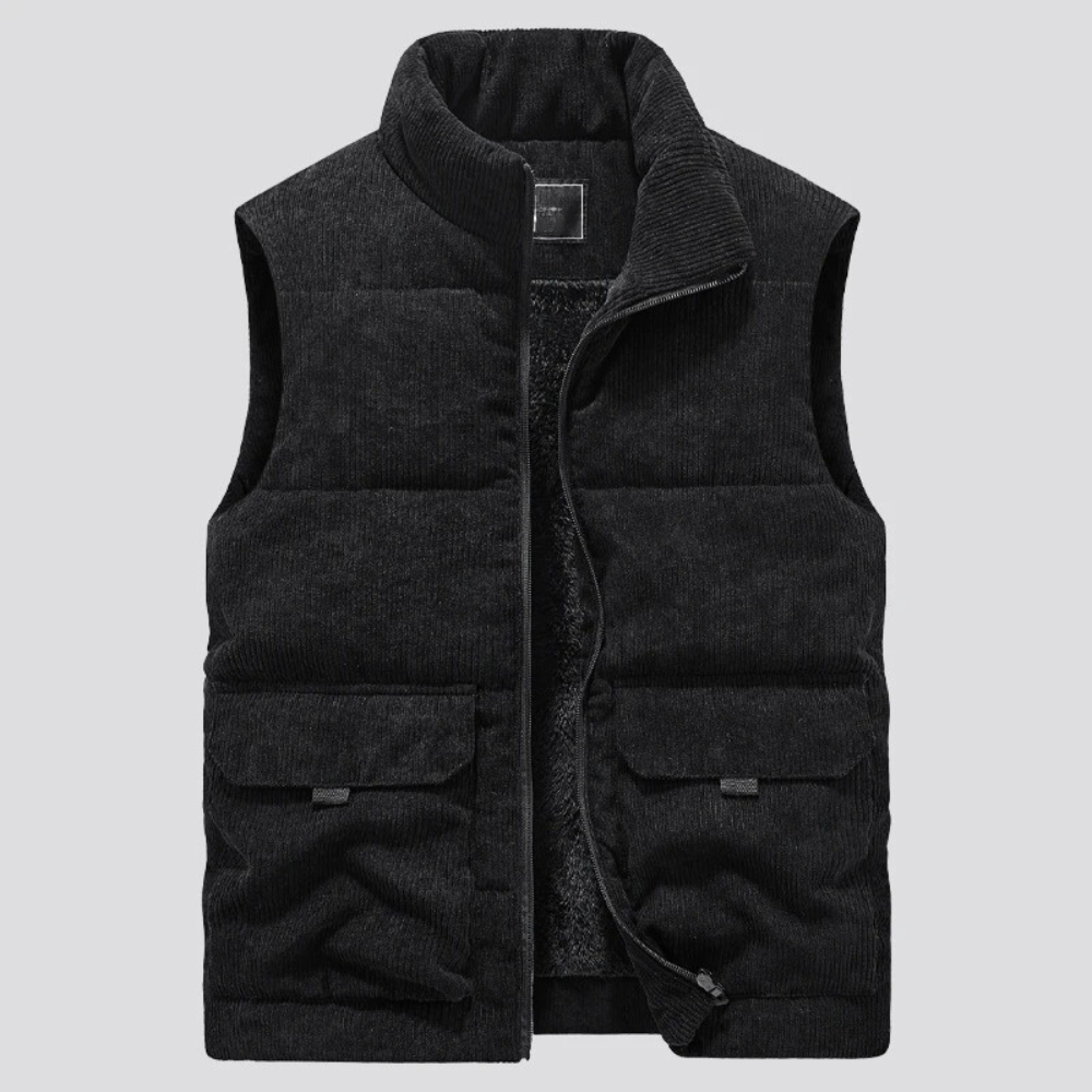 Samuel | Gilet rembourré en velours côtelé stylé
