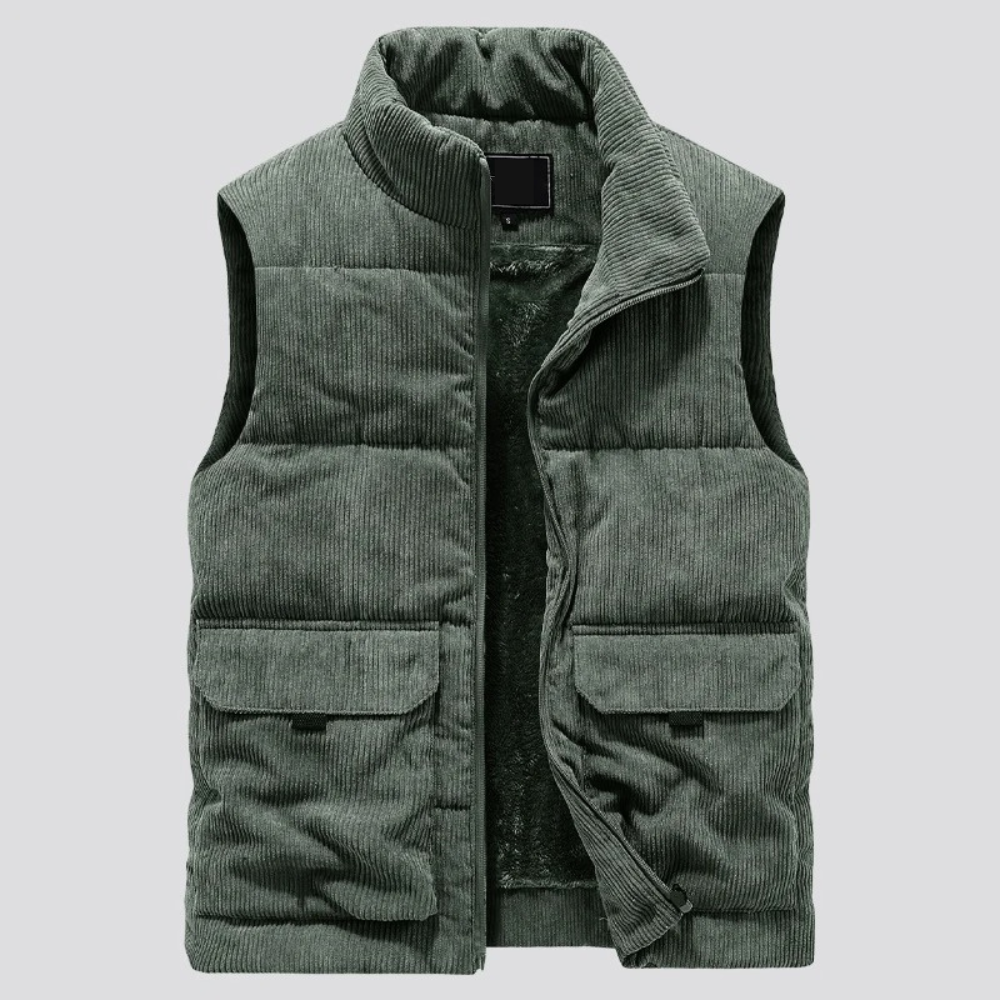Samuel | Gilet rembourré en velours côtelé stylé