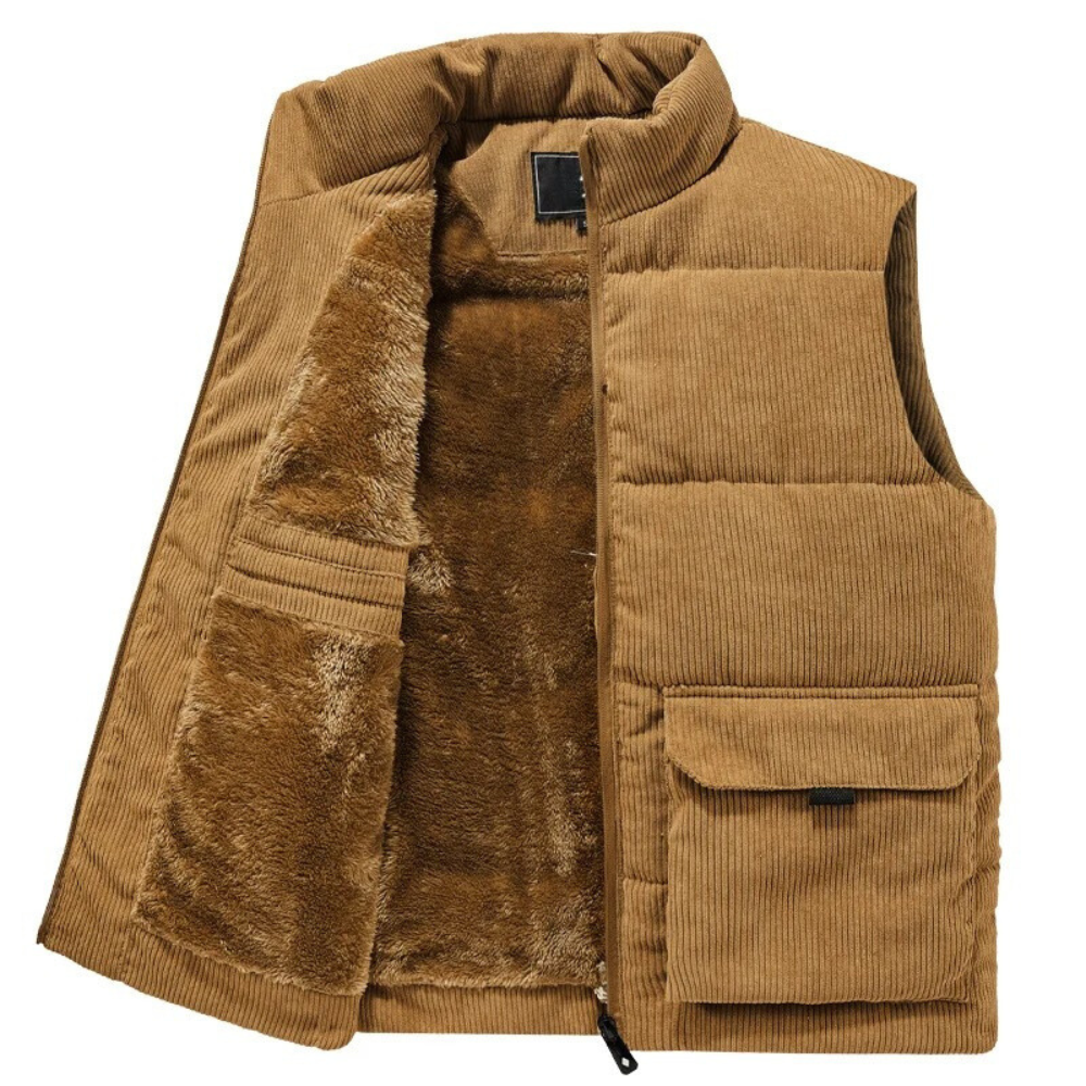 Samuel | Gilet rembourré en velours côtelé stylé