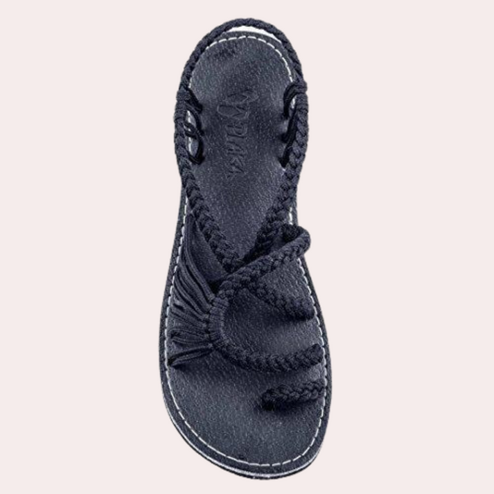 Famela - Sandales nouées tissées chic