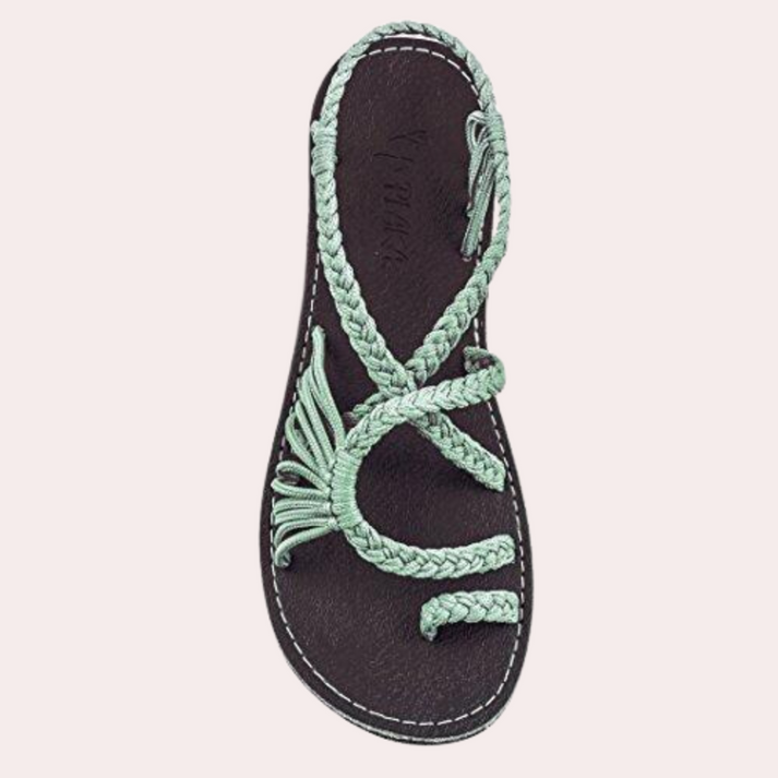 Famela - Sandales nouées tissées chic