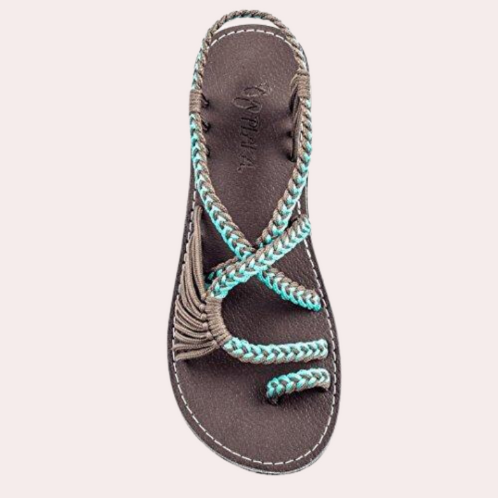 Famela - Sandales nouées tissées chic