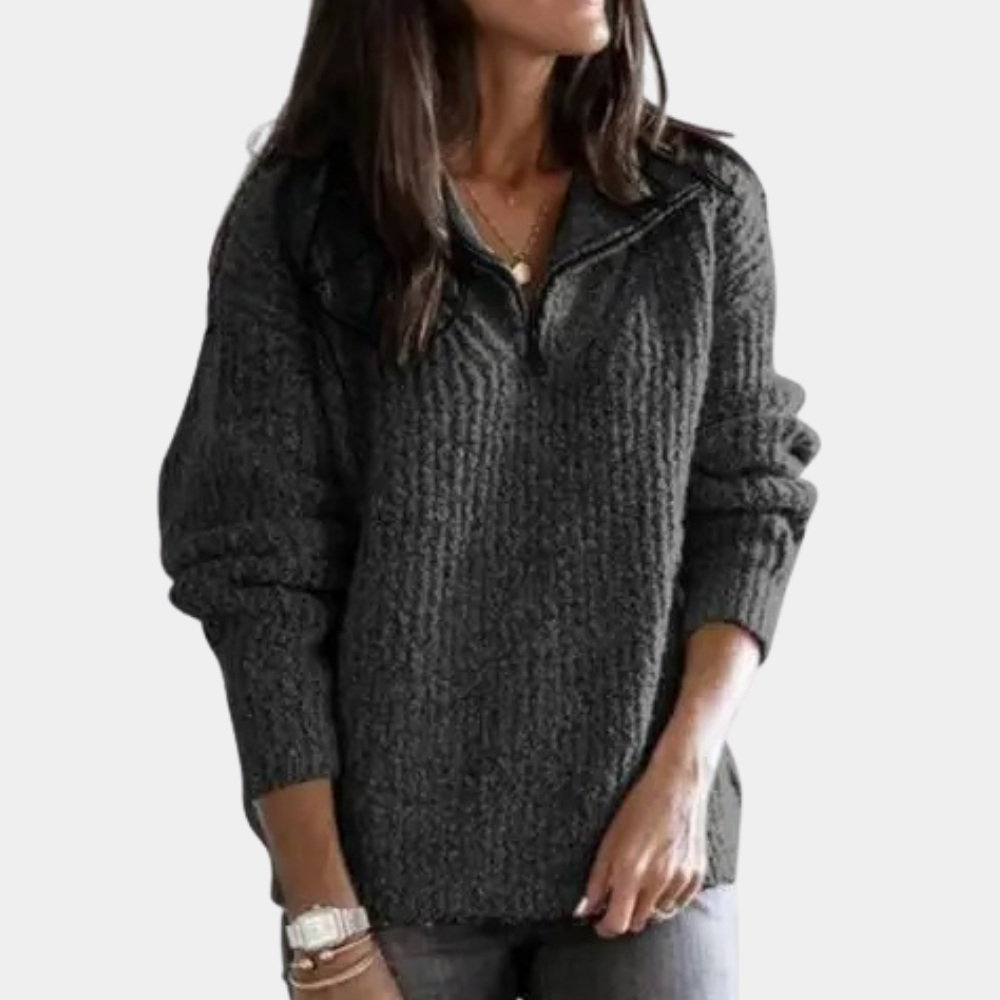 Ella - Pull demi-zip chaud