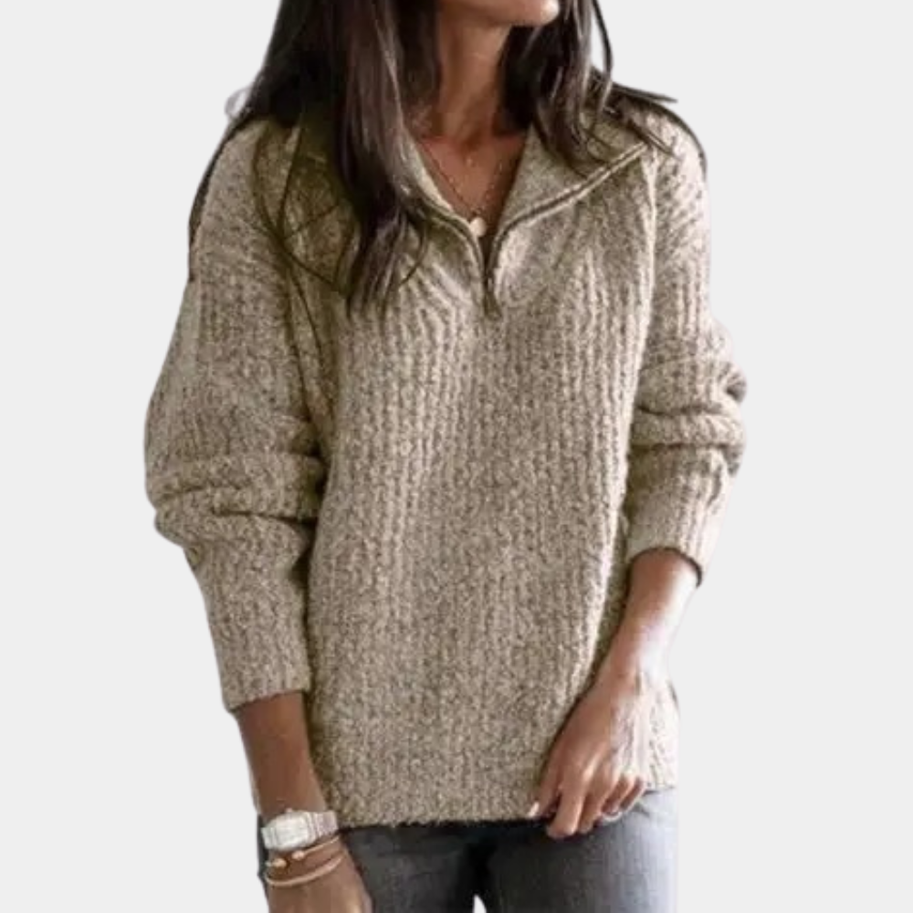 Ella - Pull demi-zip chaud