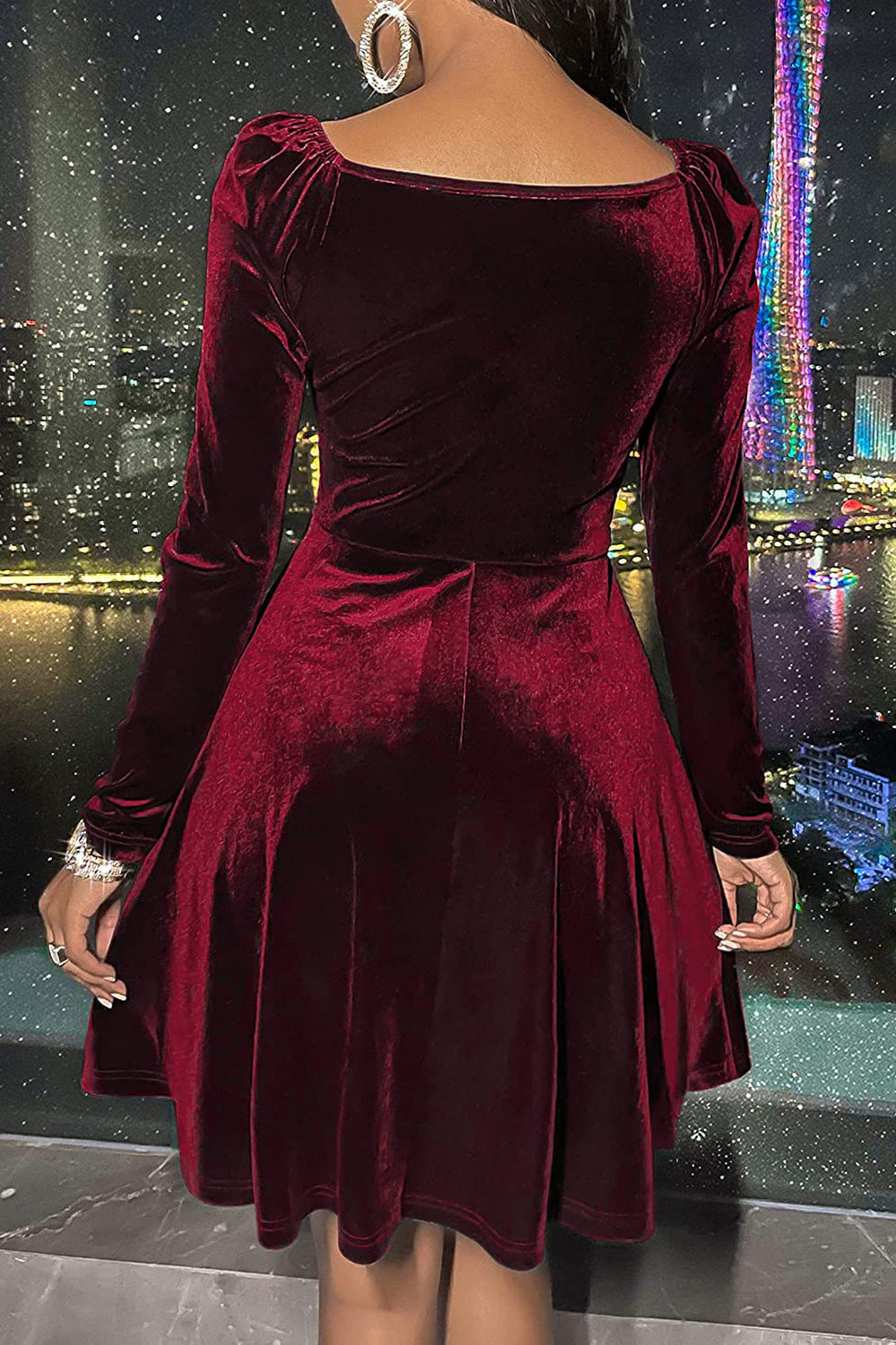 Robe en velours Audrey pour femmes