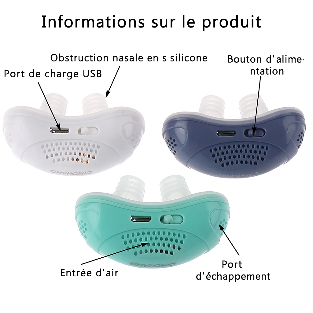 Dispositif Micro CPAP pour l'apnée du sommeil en voyage