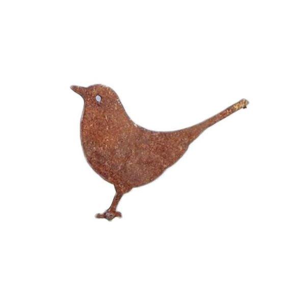 Décoration de jardin en métal rouillé avec oiseaux