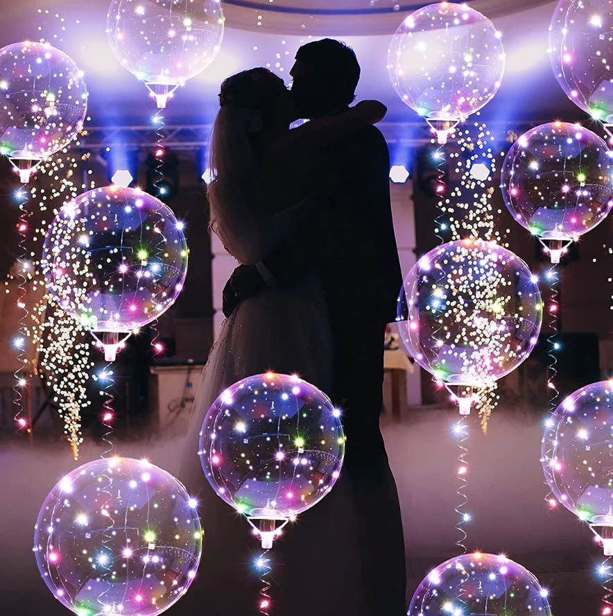 Glow - Ballons LED avec guirlandes lumineuses
