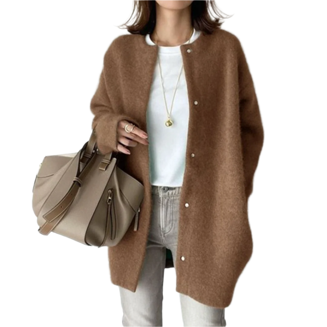 Leila - Cardigan surdimensionné pour femmes avec boutons