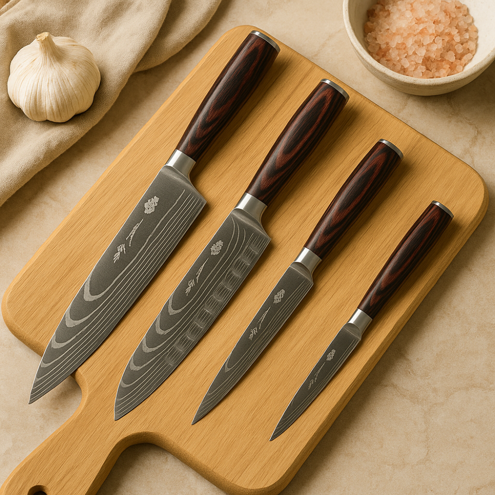 Kurosaki | Ensemble de 4 couteaux de cuisine japonais forgés à la main