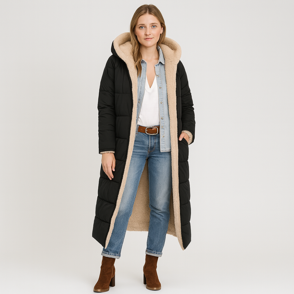Aurora | Manteau d'hiver élégant avec doublure en peluche et fermeture éclair