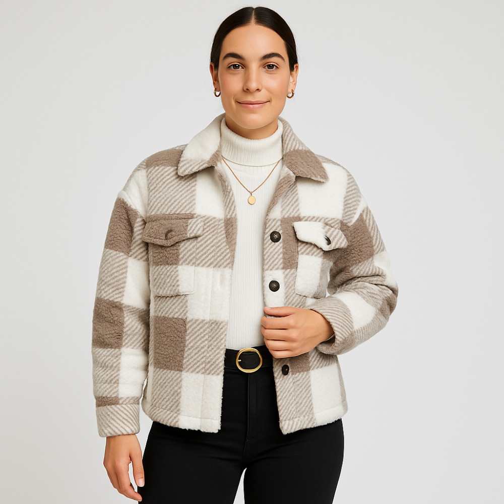 Lydia | Manteau d'hiver classique en tweed avec rangée de boutons