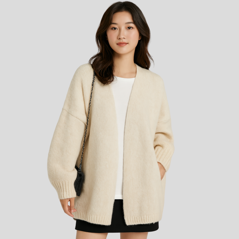 Evienne | Cardigan d'hiver en maille tissée