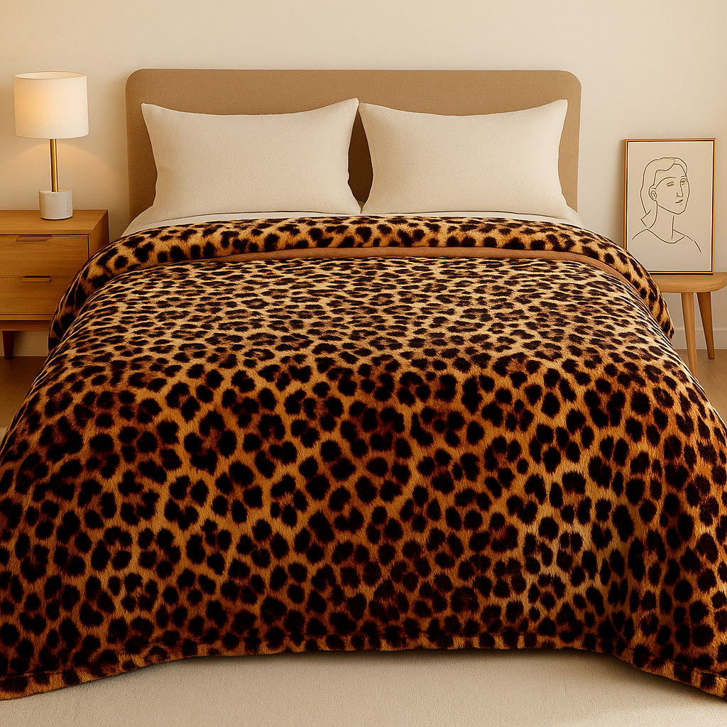 LioraPelt | Couverture en peluche léopard