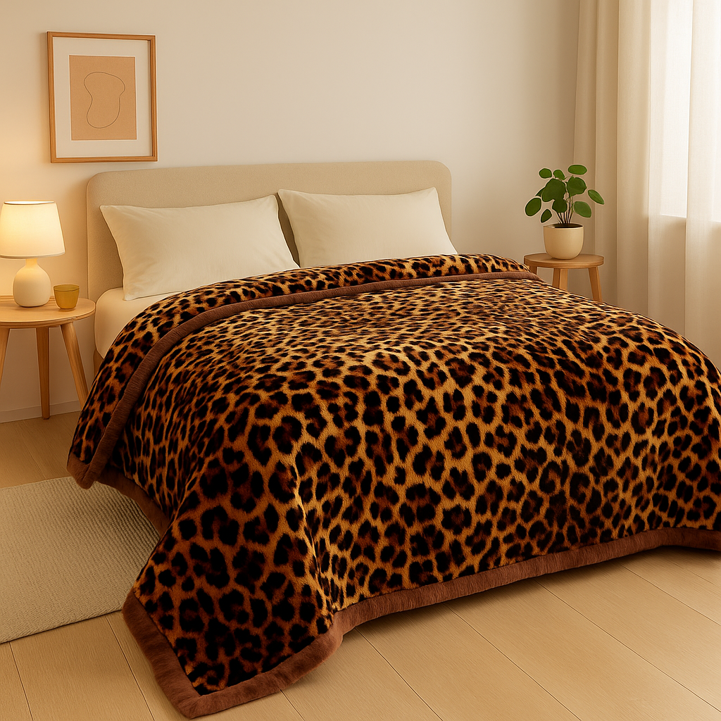 LioraPelt | Couverture en peluche léopard
