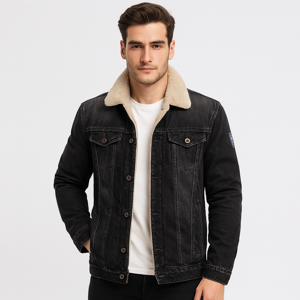 Ridgecrest | Veste en jean homme doublée polaire et multipoches