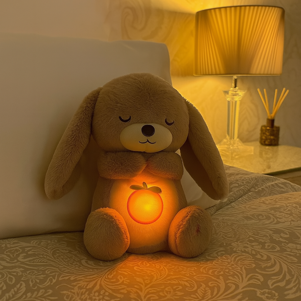 Compagnon en peluche Atmender – Sons apaisants, veilleuse et réduction du stress | Parfait pour enfants et adultes