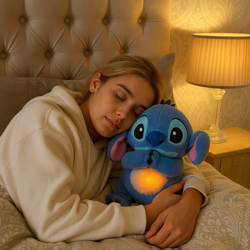 Compagnon en peluche Atmender – Sons apaisants, veilleuse et réduction du stress | Parfait pour enfants et adultes
