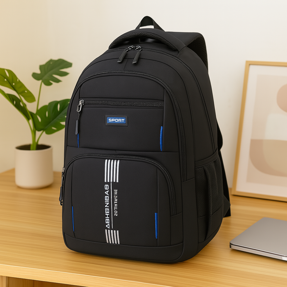 Sac à dos pour hommes avec grande capacité – Sac de voyage tendance avec compartiment pour ordinateur portable et plusieurs poches