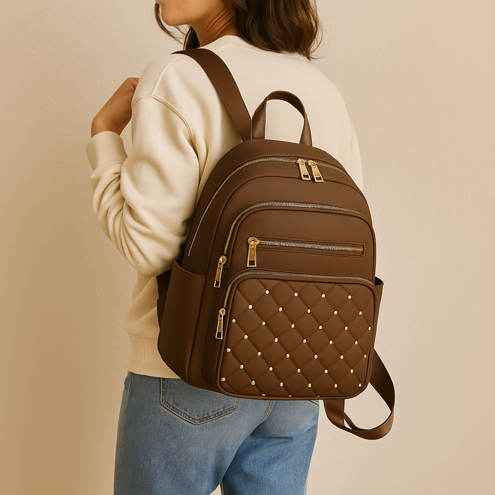 Sac à dos au style décontracté avec grande capacité – léger et robuste avec bandoulière réglable et plusieurs poches