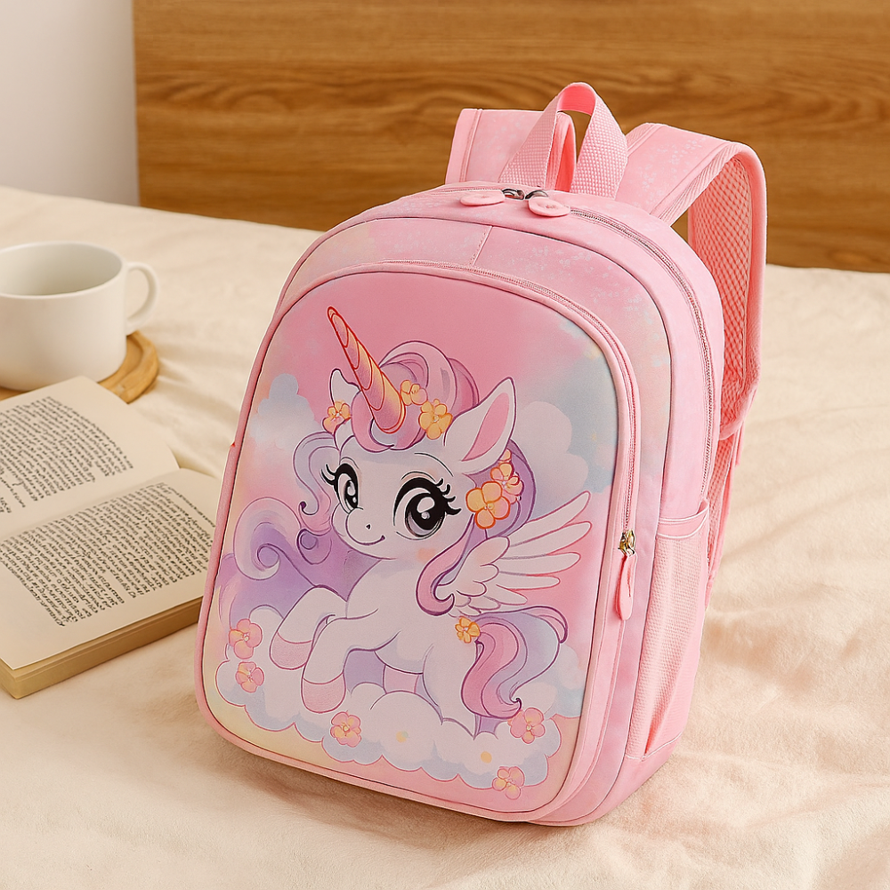 Sac à dos Princesses 2025 pour filles – Sac léger et pliable avec un joli motif de nuages