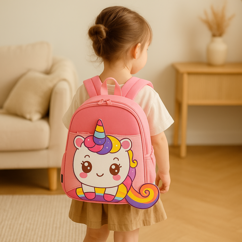 Sac à dos dinosaure mignon de style cartoon – Sac d'école léger et respirant pour enfants