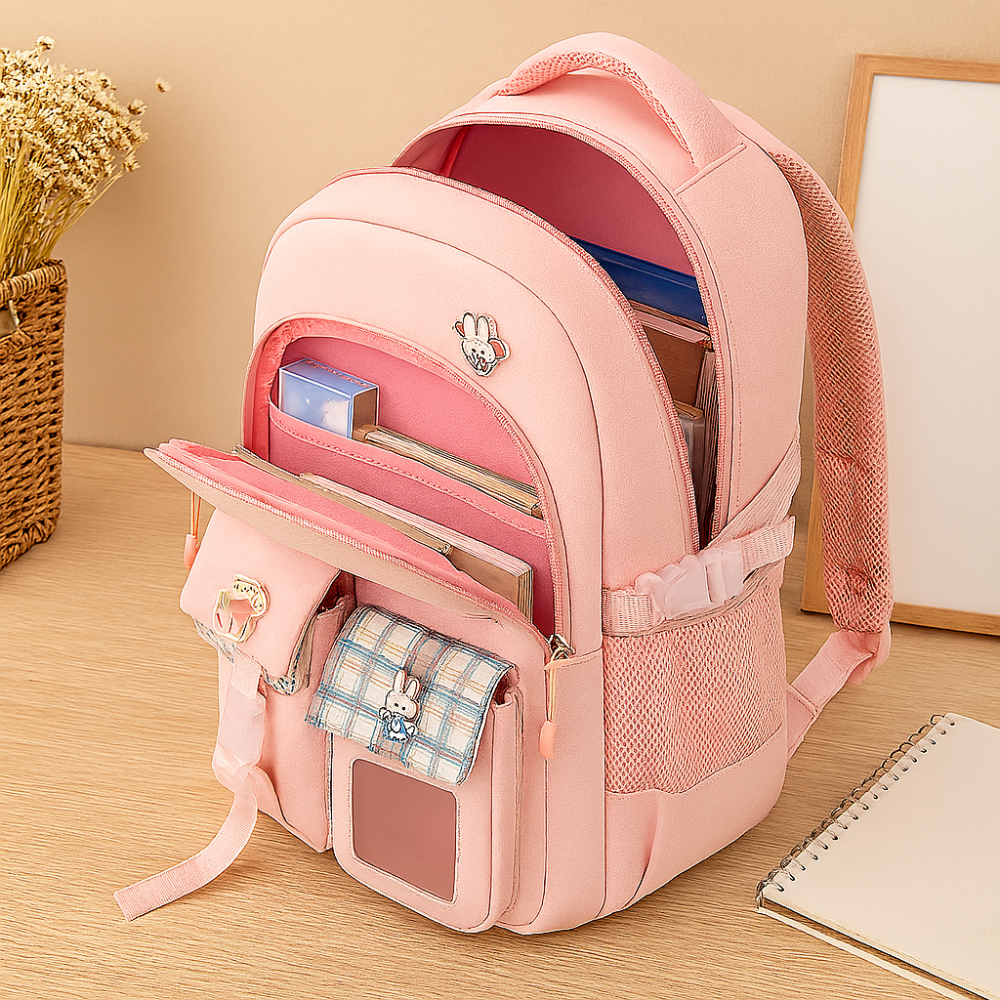 Sac à dos scolaire ultraléger pour filles – Sac d'école pour enfants en design Ridge